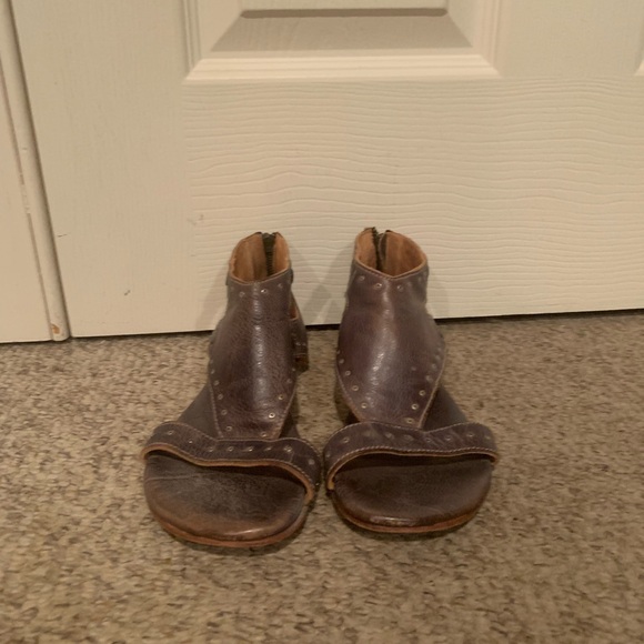 Bed Stu Gray Tan Leather Sandals Size 7 - Picture 3 of 7